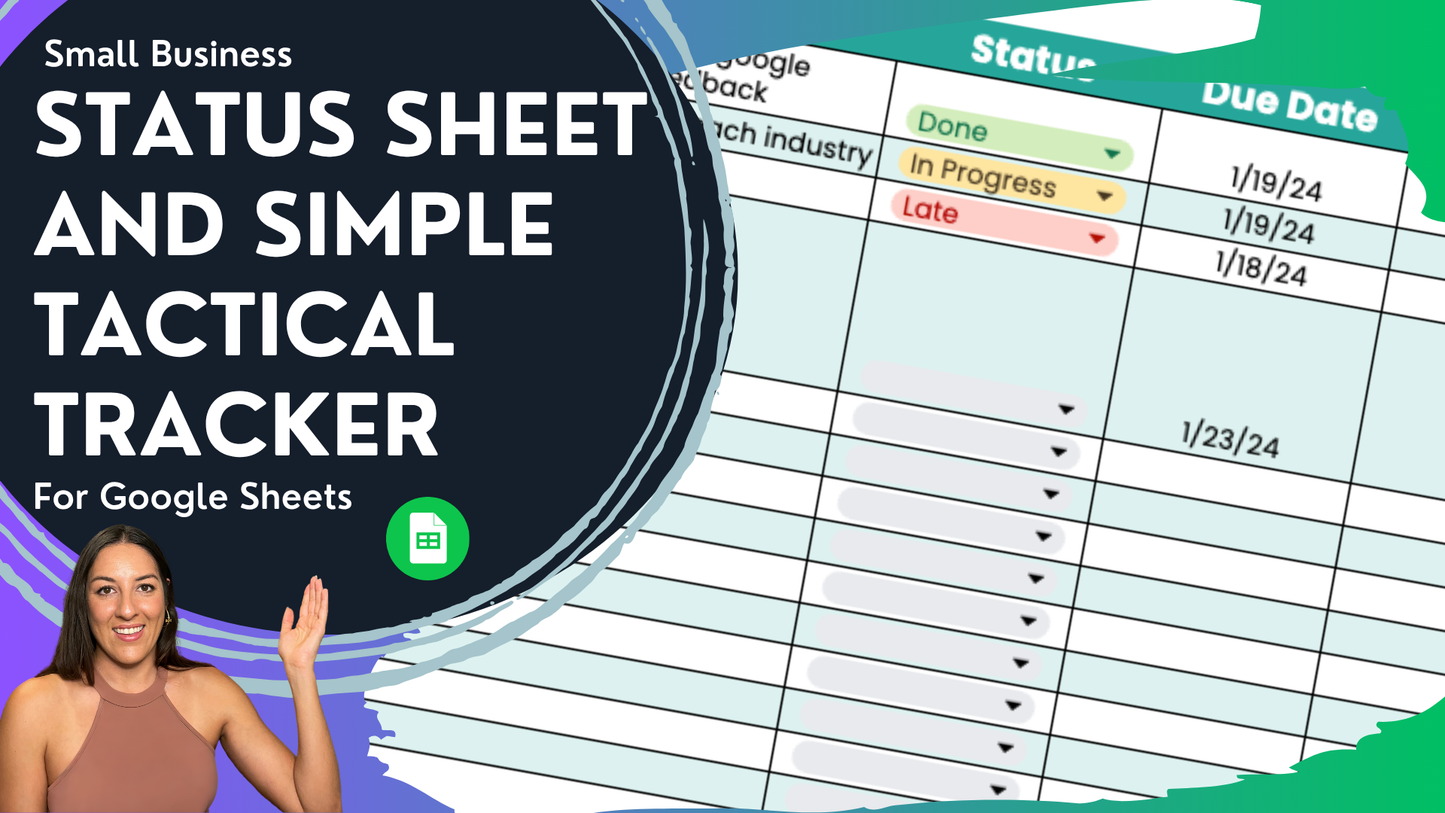 Status Sheet | Marketing Project Tracker Template