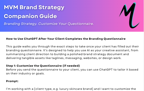 Branding Strategy Questionnaire + AI Prompt Companion